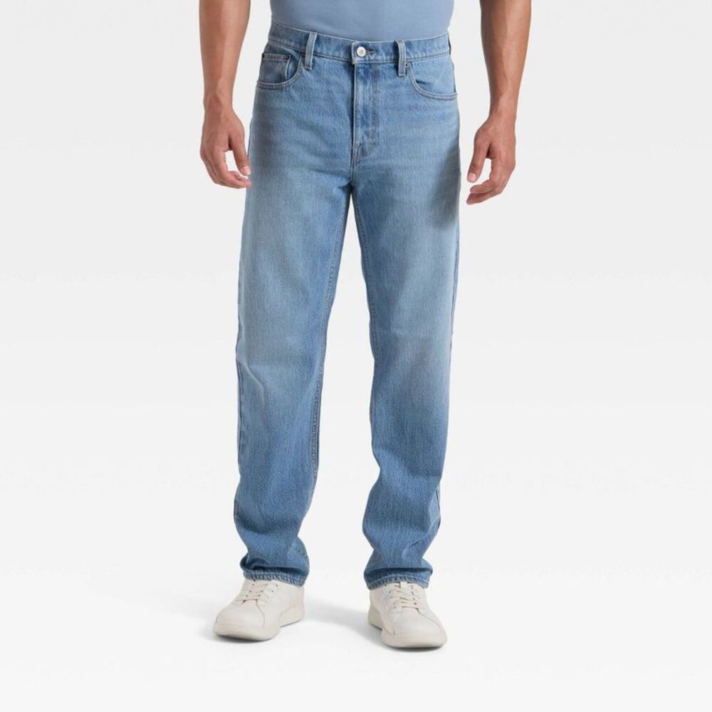 Men's Slim Straight Fit Jeans - Goodfellow & Co Medium Wash 34x32